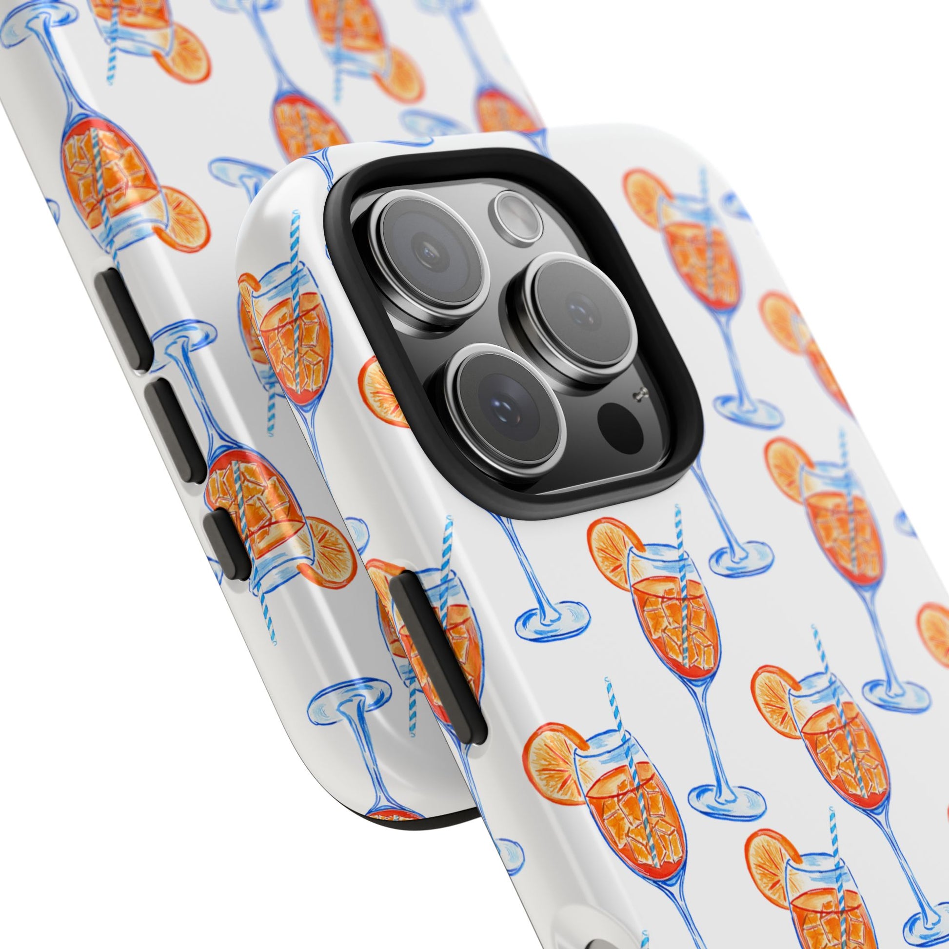 Aperol Spritz Watercolor Patterned Phone Case | Various Models
