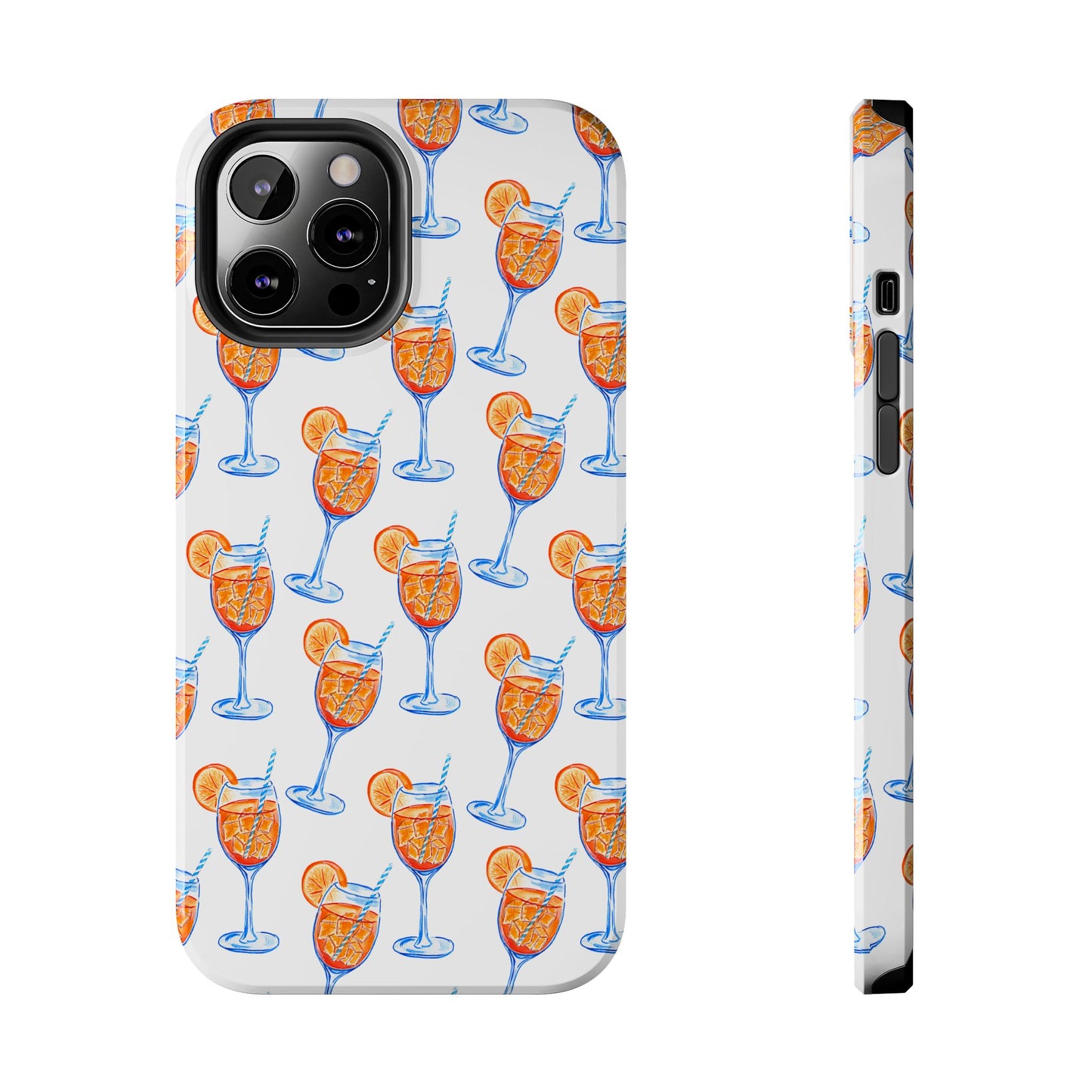 Aperol Spritz Watercolor Patterned Phone Case | Various Models iPhone 12 Pro Max