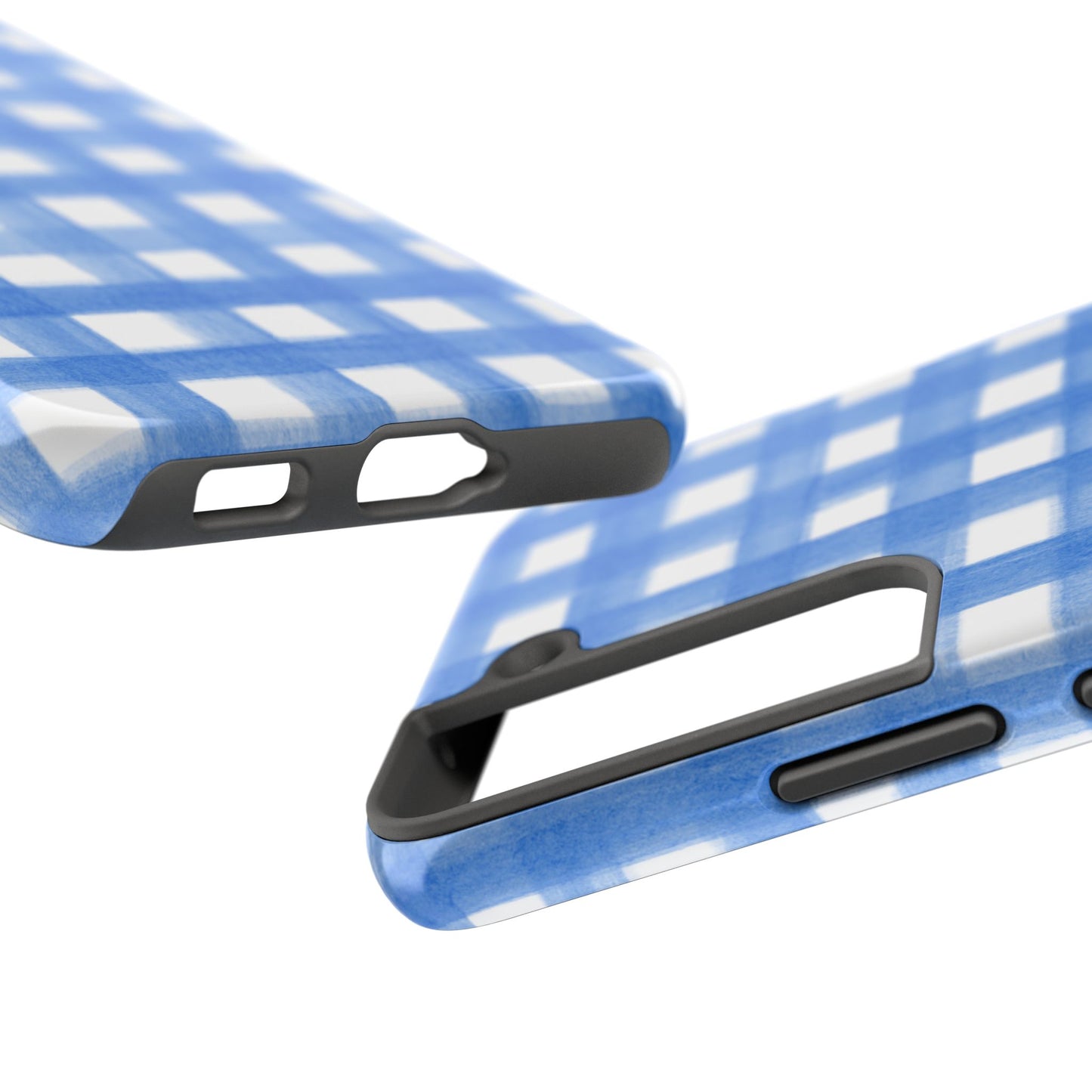 Blue Gingham Watercolor Preppy Tough Phone Case | Various models