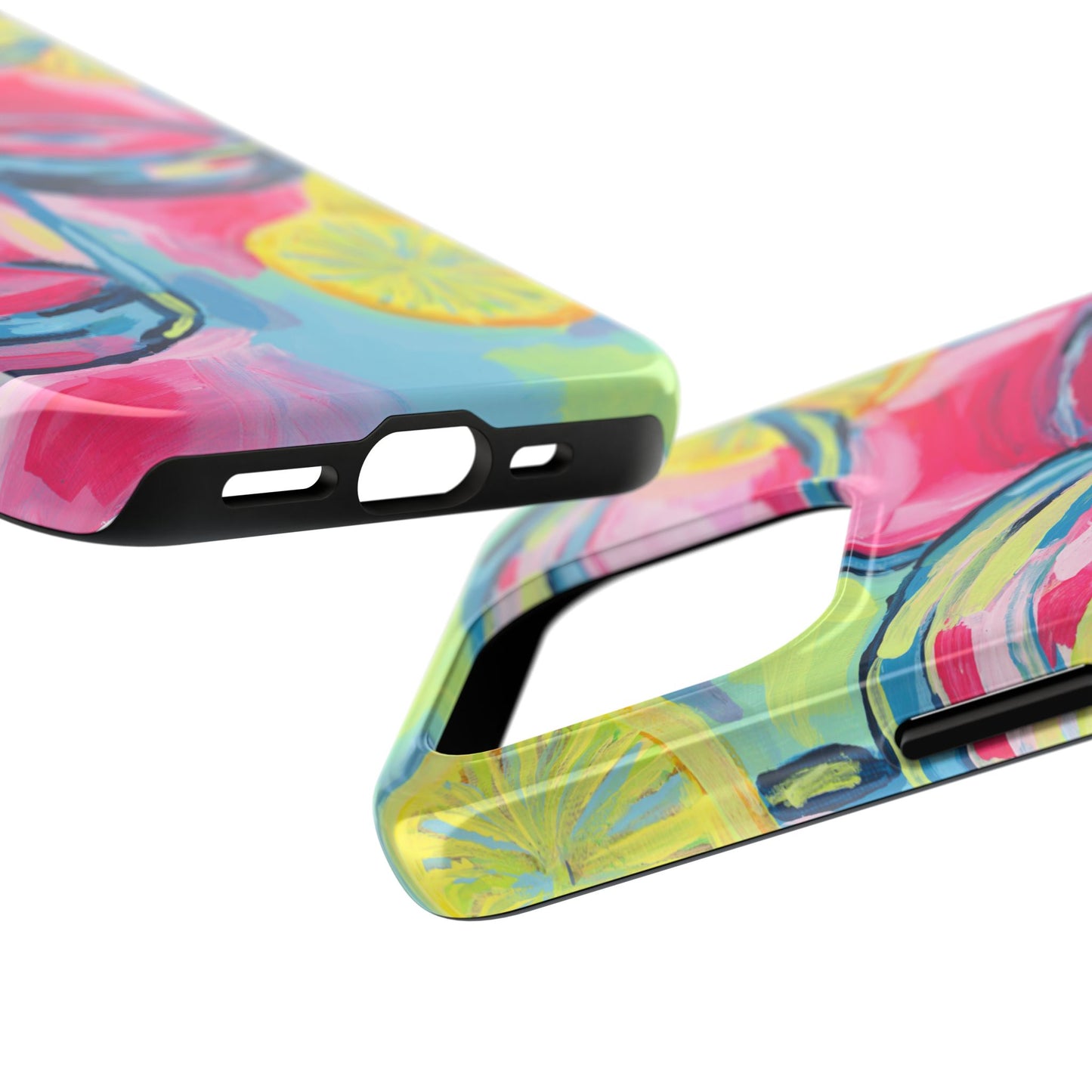 Pink Lemonade Abstract Acrylic Cocktails Tough Phone Case | Various Models Available