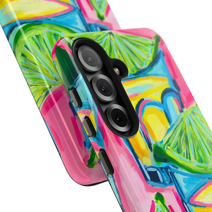 Pink Tequila Shot & Limes Acrylic Tough Phone Case | Various Models Available