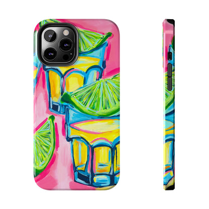 Pink Tequila Shot & Limes Acrylic Tough Phone Case | Various Models Available