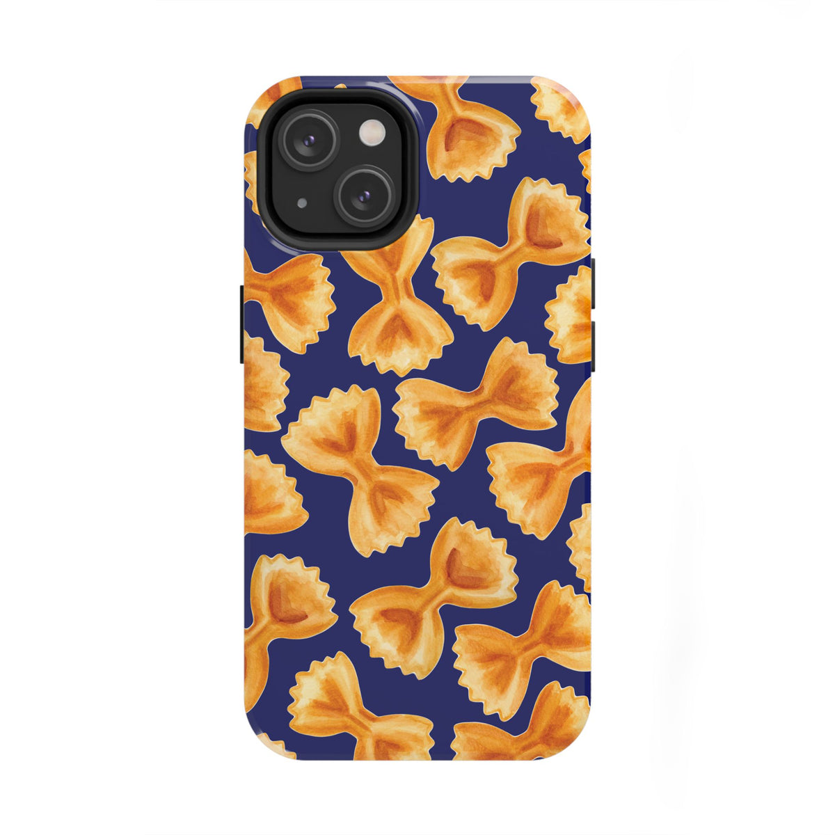 Copy of Copy of Tossed Farfalle Pasta Watercolor Illustrated Tough Phone Case | Various Models iPhone 14