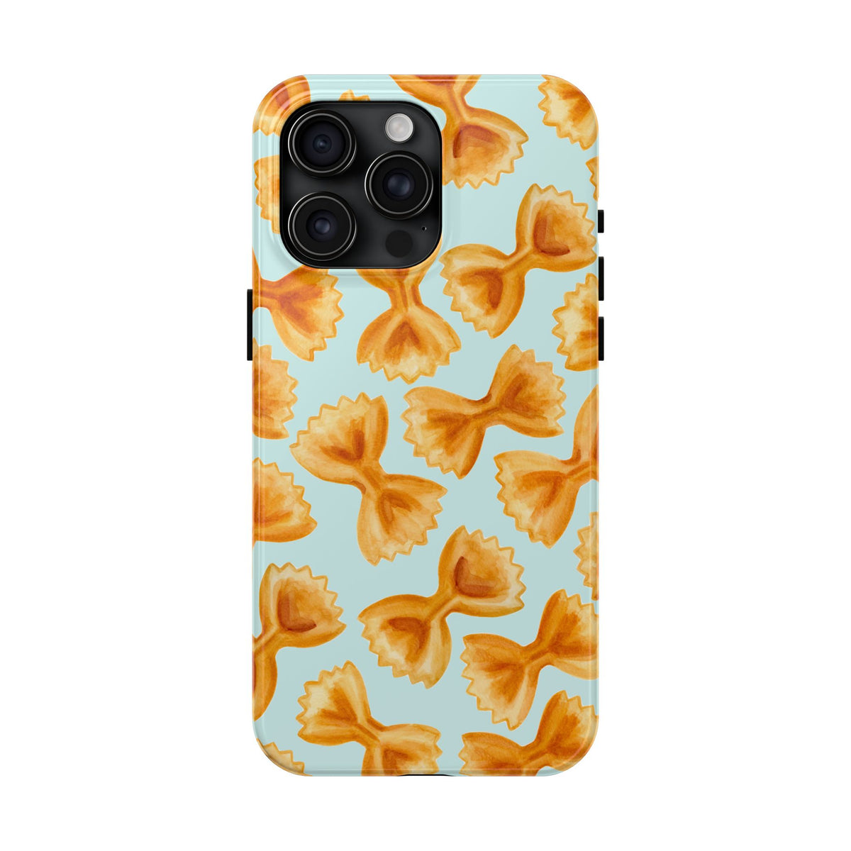 Copy of Copy of Copy of Copy of Tossed Farfalle Pasta Watercolor Illustrated Tough Phone Case | Various Models iPhone 15 Pro Max