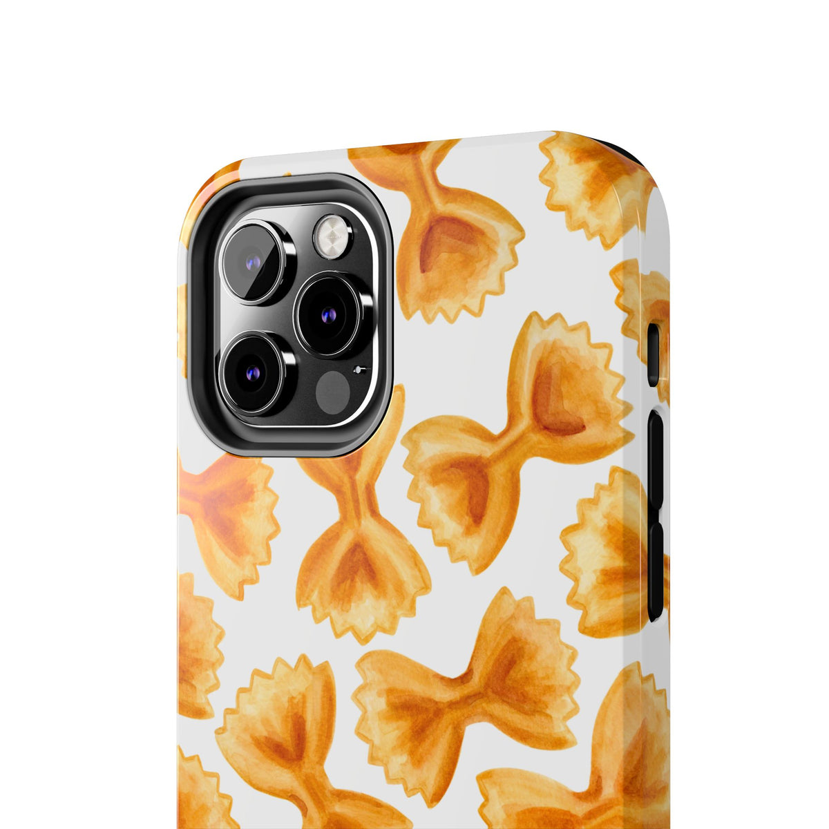 Tossed Farfalle Bow Tie Pasta Watercolor Illustrated White Tough Phone Case | Various Models