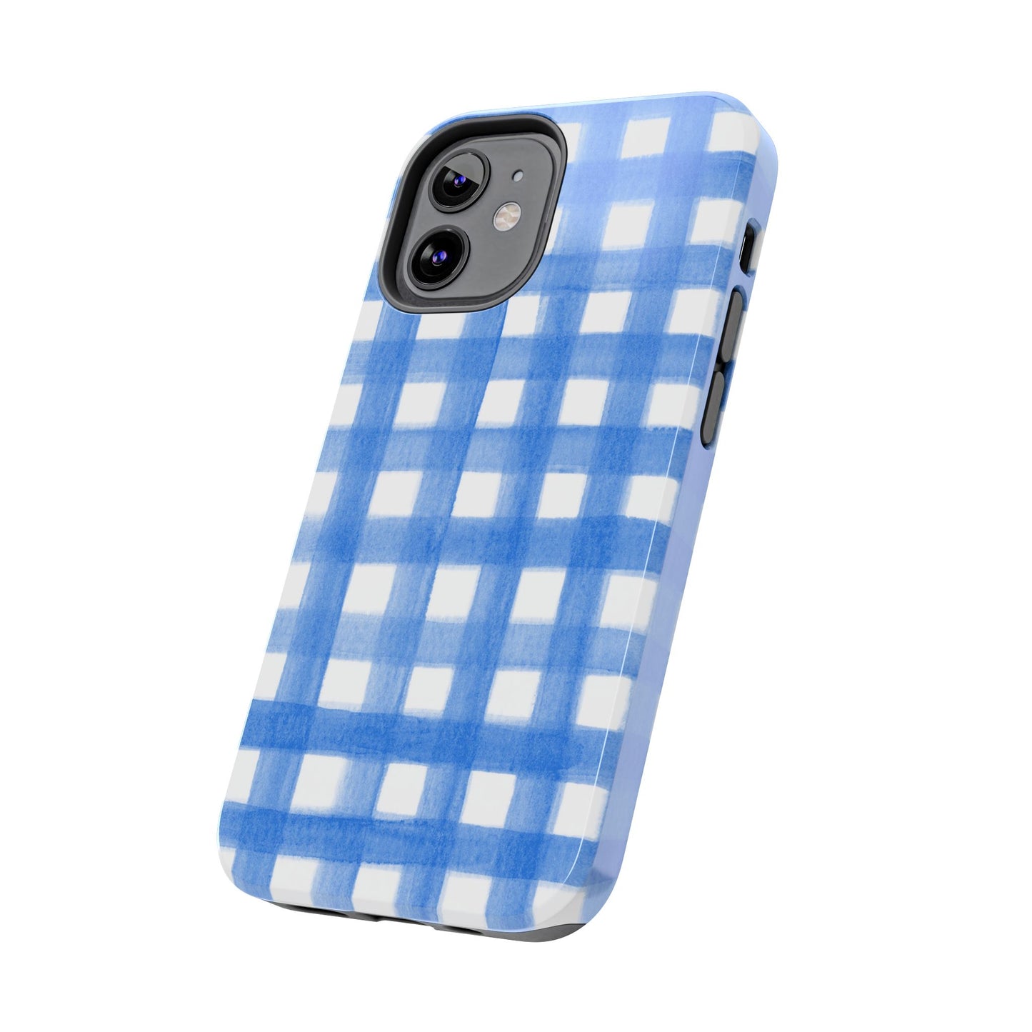 Blue Gingham Watercolor Preppy Tough Phone Case | Various models