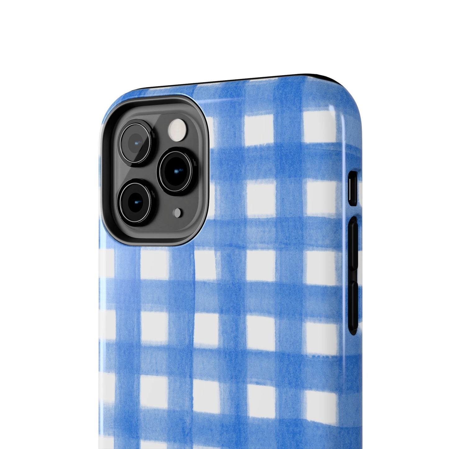 Blue Gingham Watercolor Preppy Tough Phone Case | Various models
