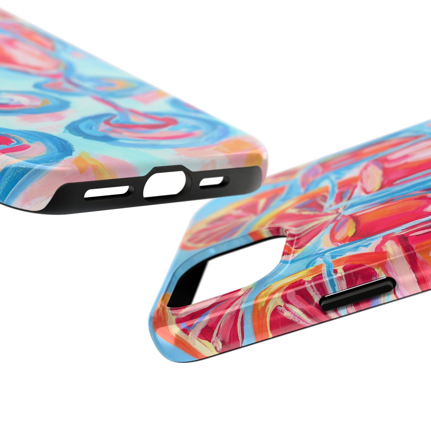 Pink Blood Orange Mimosas Blue Champagne Flute Acrylic Tough Phone Case | Various Models Available