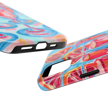 Pink Blood Orange Mimosas Blue Champagne Flute Acrylic Tough Phone Case | Various Models Available