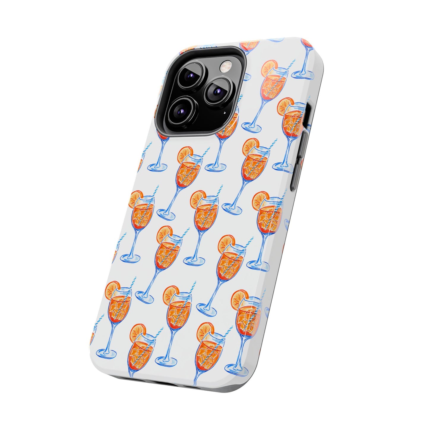 Aperol Spritz Watercolor Patterned Phone Case | Various Models