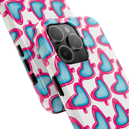 Pink Heart Shaped Sunglasses Watercolor Illustrated Tough Phone Case | Various Models