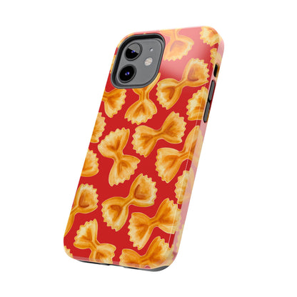 Copy of Tossed Farfalle Pasta Watercolor Illustrated Tough Phone Case | Various Models