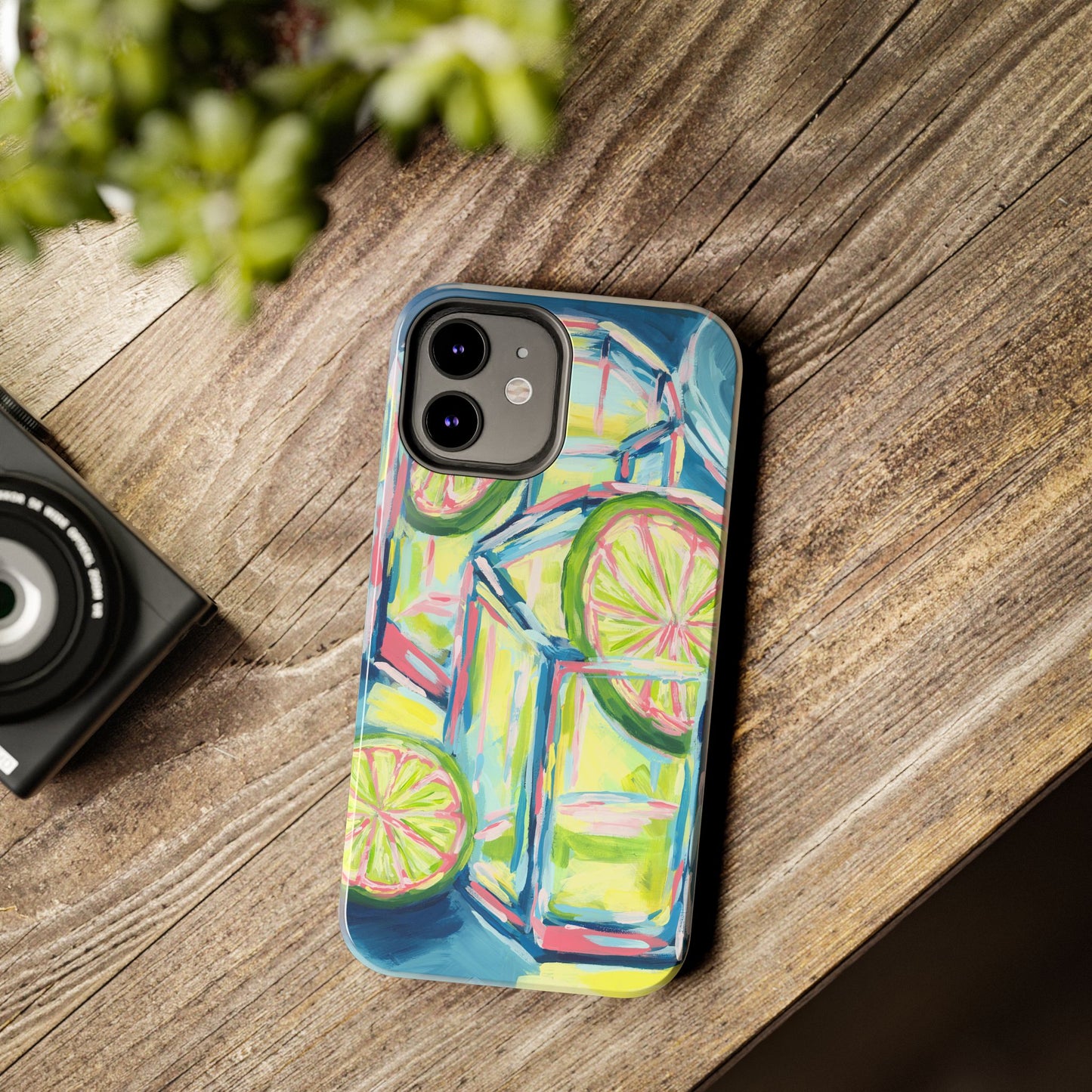 Pink Lime Green Yellow Margaritas Acrylic Tough Phone Case | Various Models Available