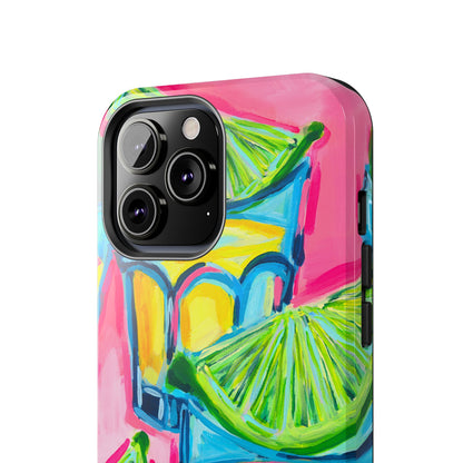 Pink Tequila Shot & Limes Acrylic Tough Phone Case | Various Models Available