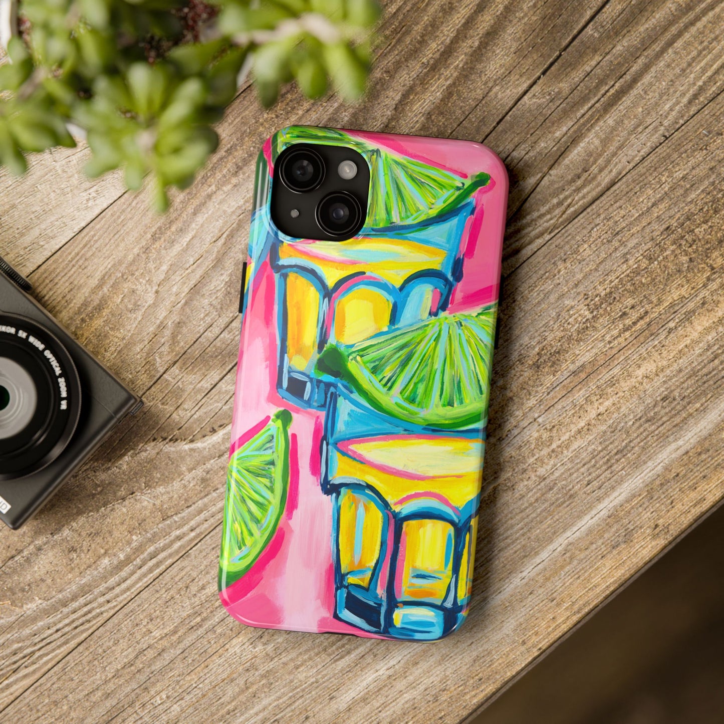 Pink Tequila Shot & Limes Acrylic Tough Phone Case | Various Models Available