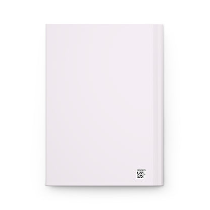 Blue Green Martini Watercolor Illustrated Light Pink Hardcover Lined Journal Matte 8"x 5.75"