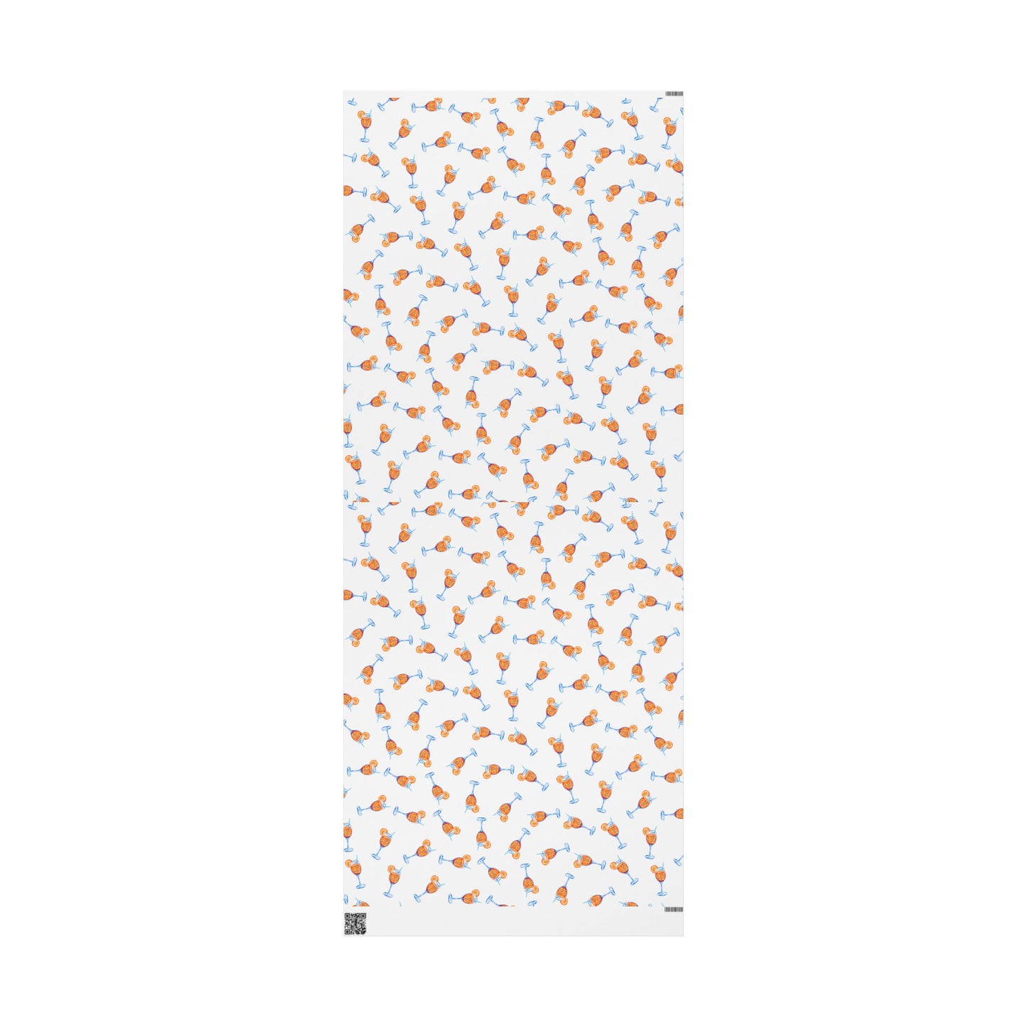 Aperol Spritz Gift Wrap Tossed Pattern | Matte or Glossy 30" x 72" Matte
