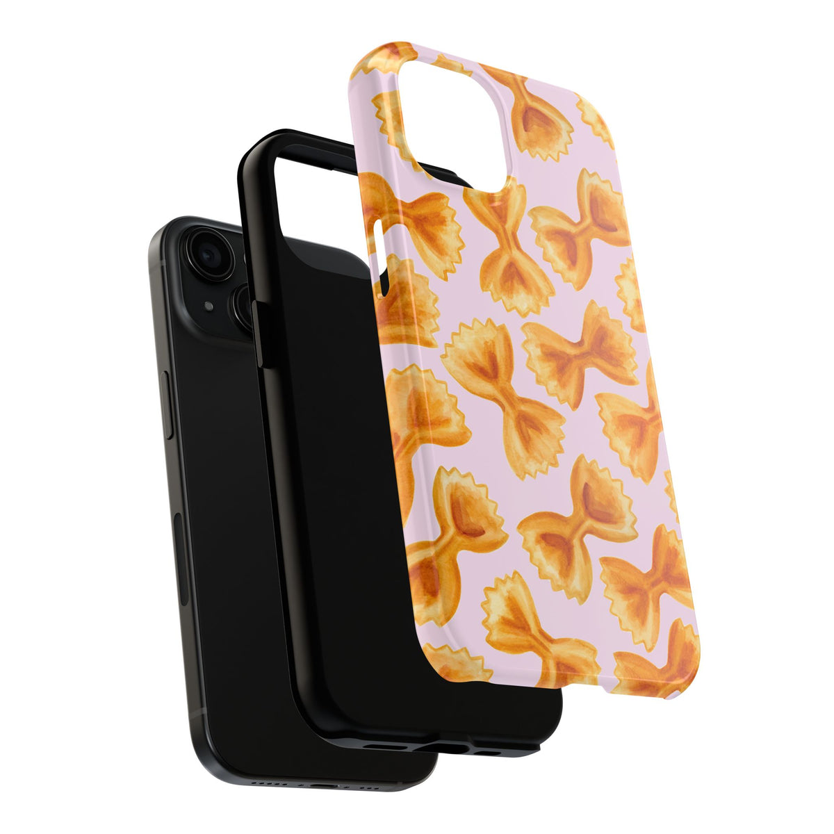 Copy of Copy of Copy of Tossed Farfalle Pasta Watercolor Illustrated Tough Phone Case | Various Models