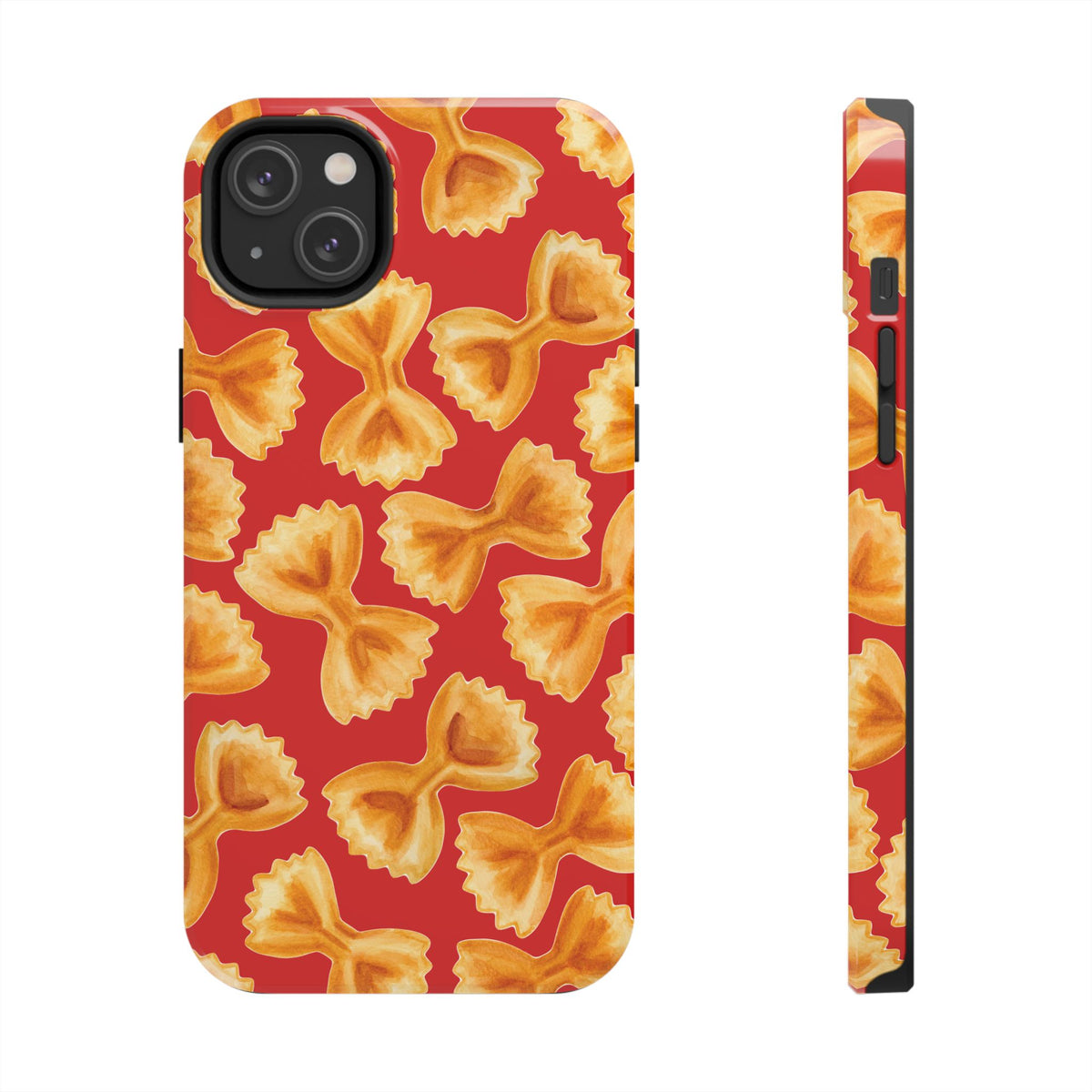 Copy of Tossed Farfalle Pasta Watercolor Illustrated Tough Phone Case | Various Models