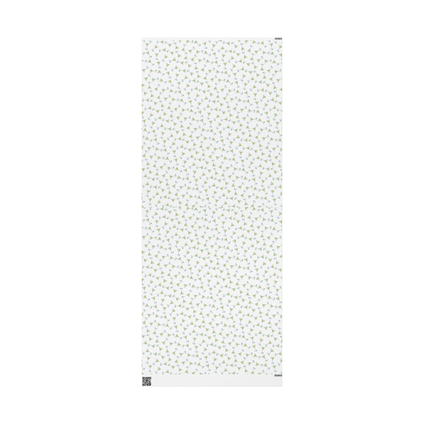 Gift Wrap | Mini Watercolor Martini Tossed Pattern | Matte or Glossy 30" x 72" Matte