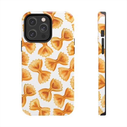 Tossed Farfalle Bow Tie Pasta Watercolor Illustrated White Tough Phone Case | Various Models