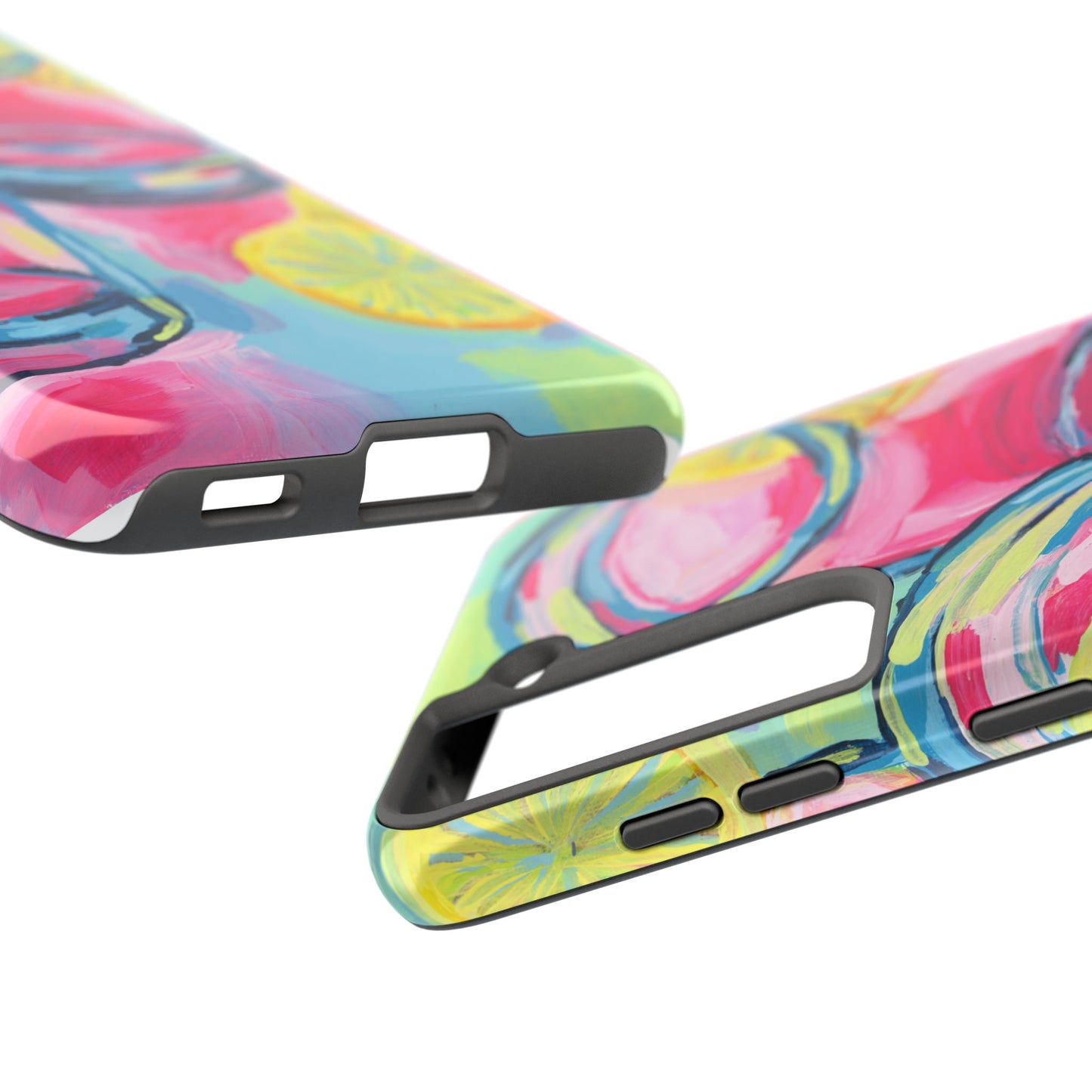 Pink Lemonade Abstract Acrylic Cocktails Tough Phone Case | Various Models Available