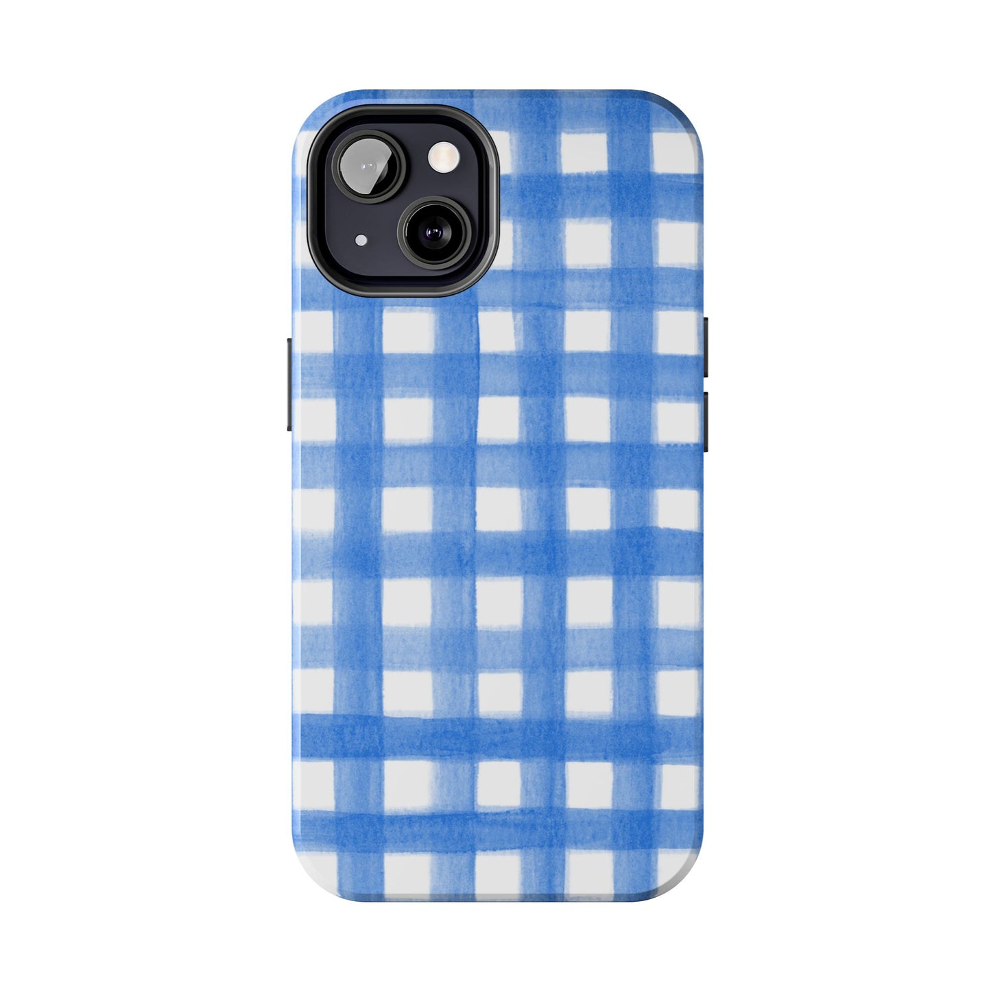 Blue Gingham Watercolor Preppy Tough Phone Case | Various models