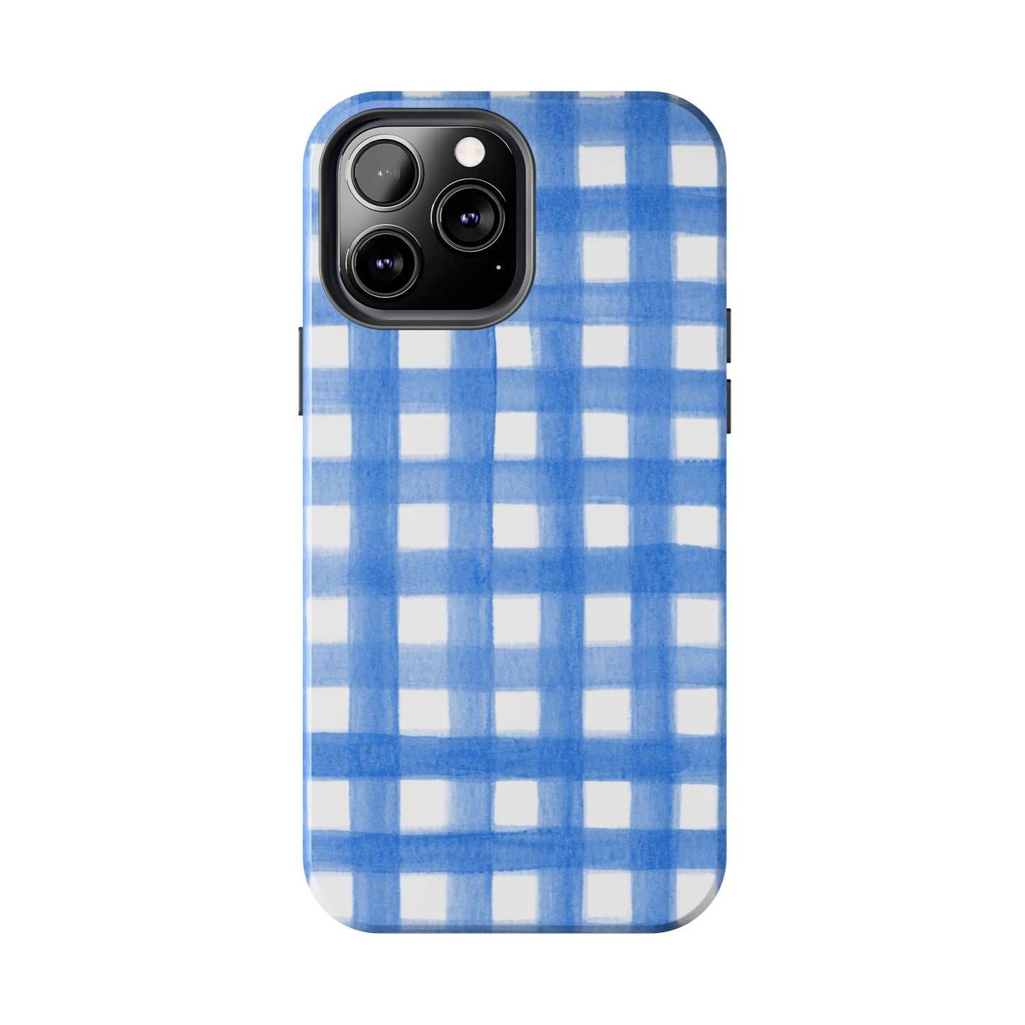 Blue Gingham Watercolor Preppy Tough Phone Case | Various models