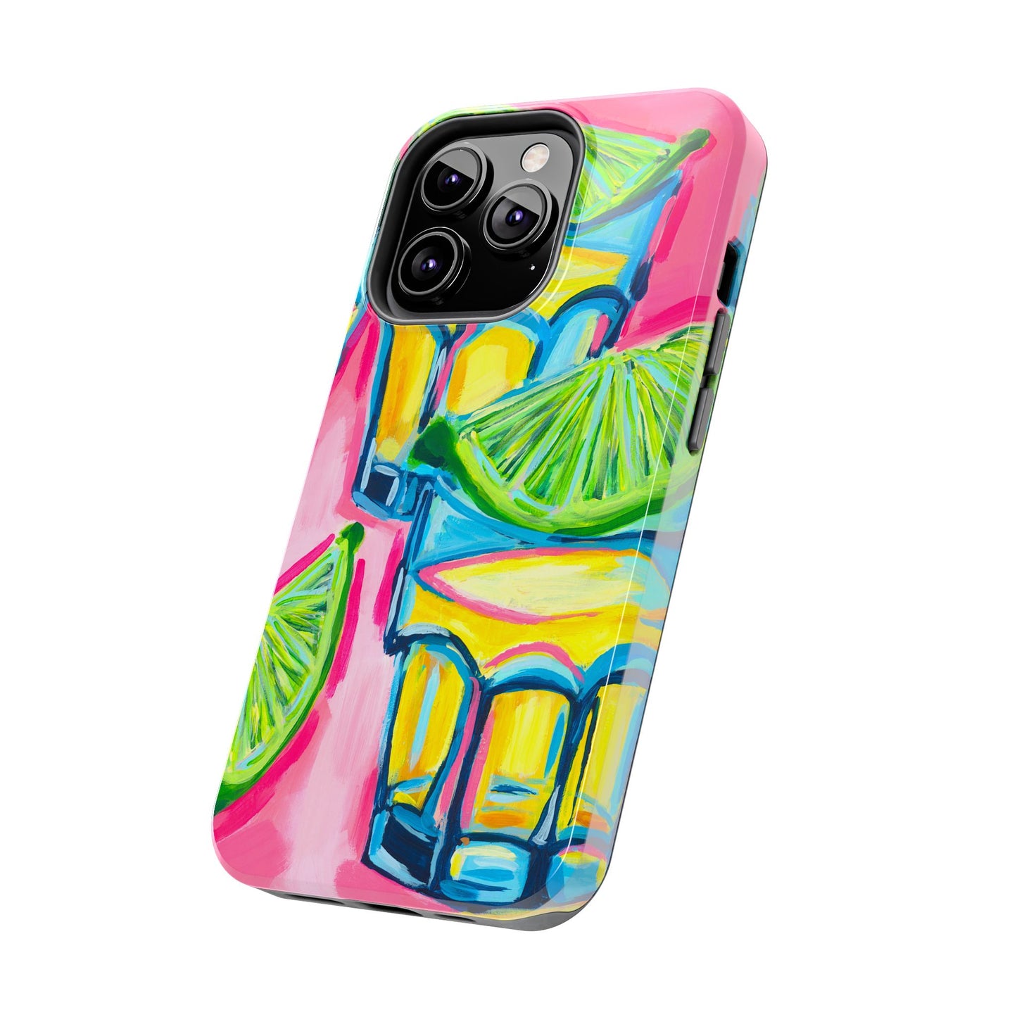 Pink Tequila Shot & Limes Acrylic Tough Phone Case | Various Models Available