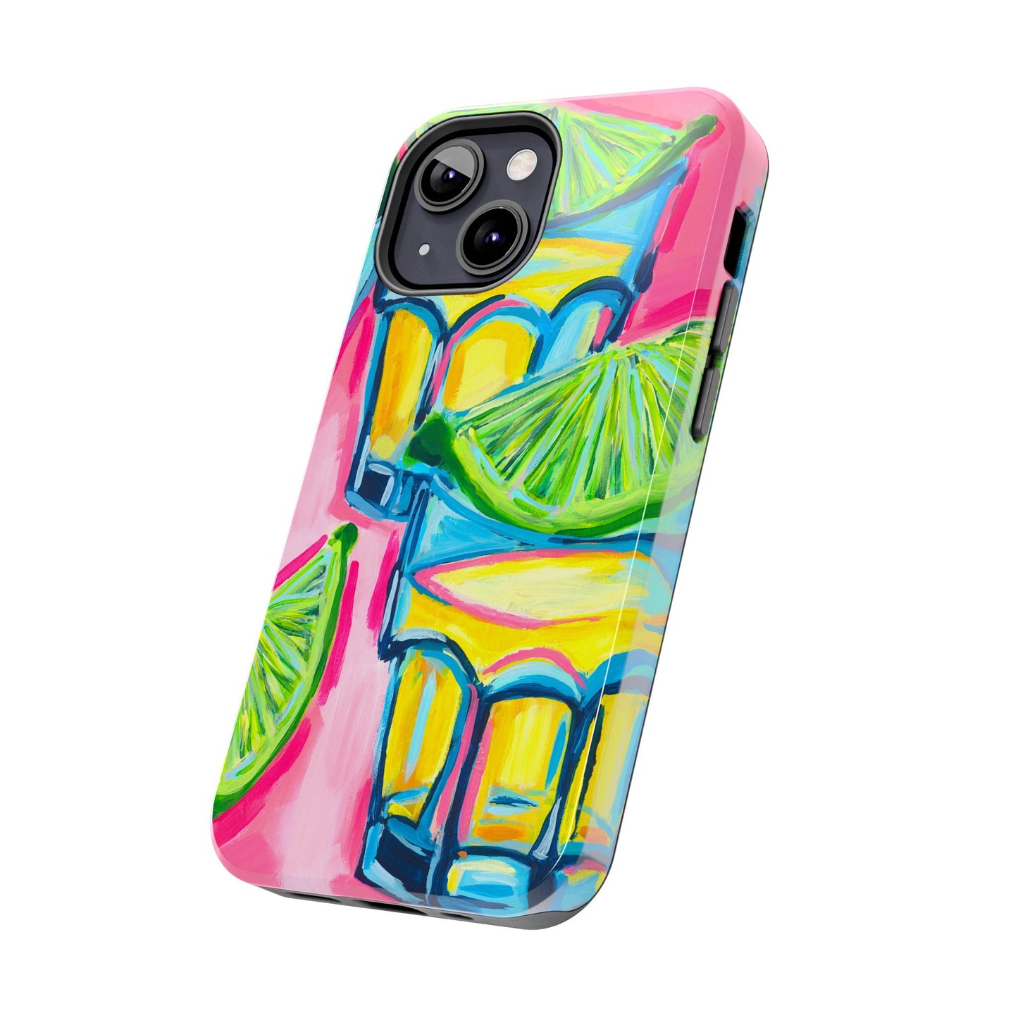 Pink Tequila Shot & Limes Acrylic Tough Phone Case | Various Models Available