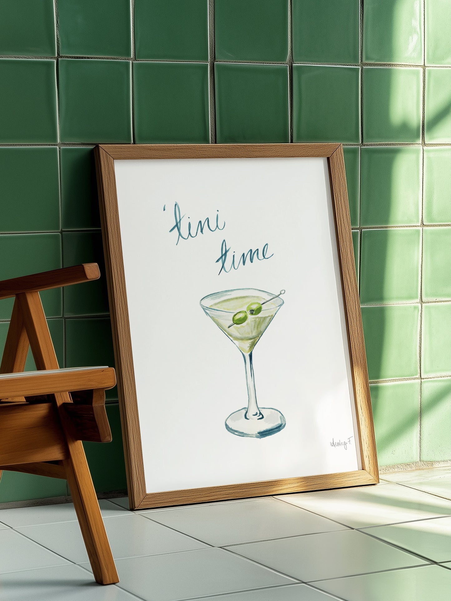 Print | Watercolor Tini Time Martini