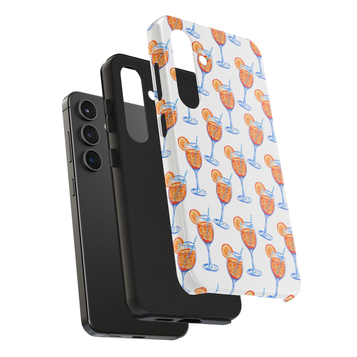 Aperol Spritz Watercolor Patterned Phone Case | Various Models