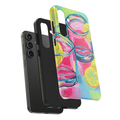 Pink Lemonade Abstract Acrylic Cocktails Tough Phone Case | Various Models Available