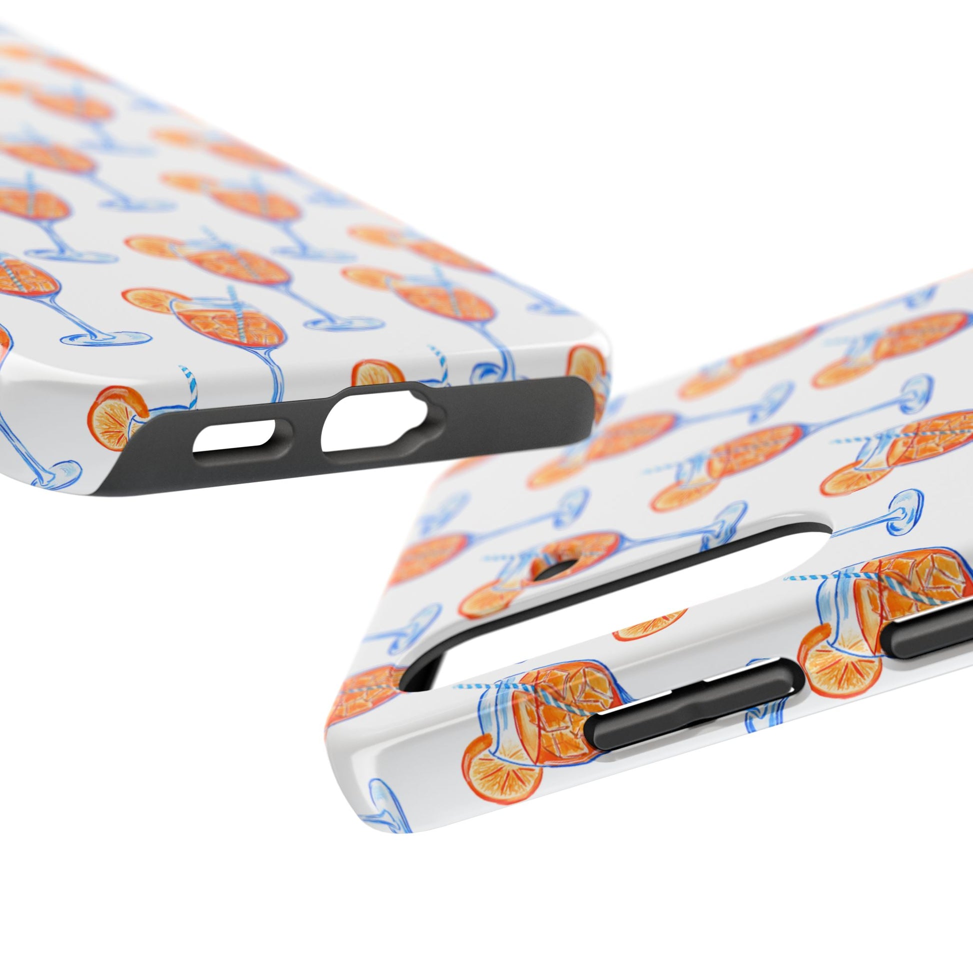 Aperol Spritz Watercolor Patterned Phone Case | Various Models