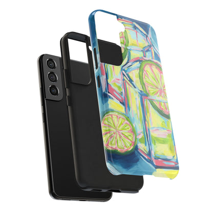 Pink Lime Green Yellow Margaritas Acrylic Tough Phone Case | Various Models Available