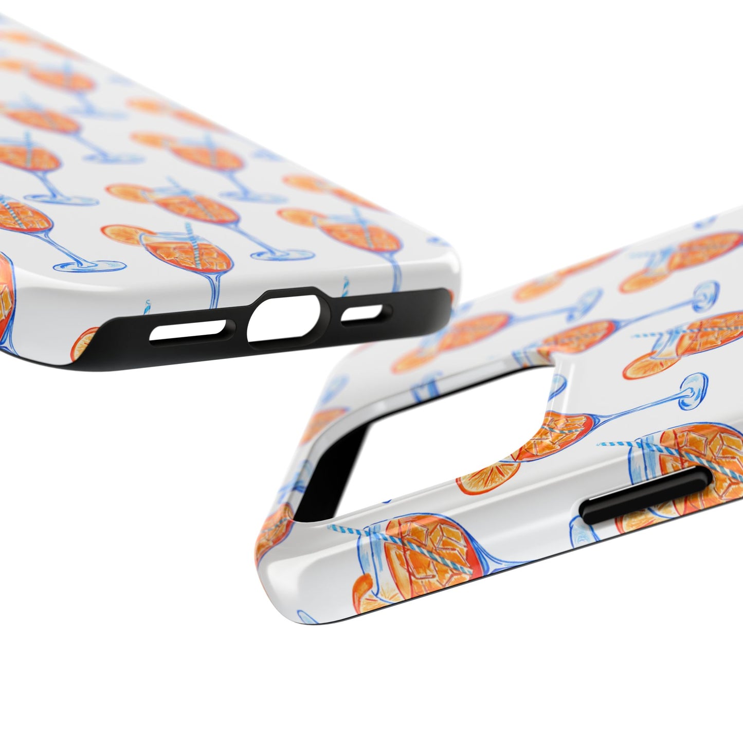 Aperol Spritz Watercolor Patterned Phone Case | Various Models