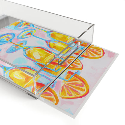 11”x 17” Acrylic Serving Tray Pink & Orange Mimosas