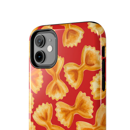 Copy of Tossed Farfalle Pasta Watercolor Illustrated Tough Phone Case | Various Models