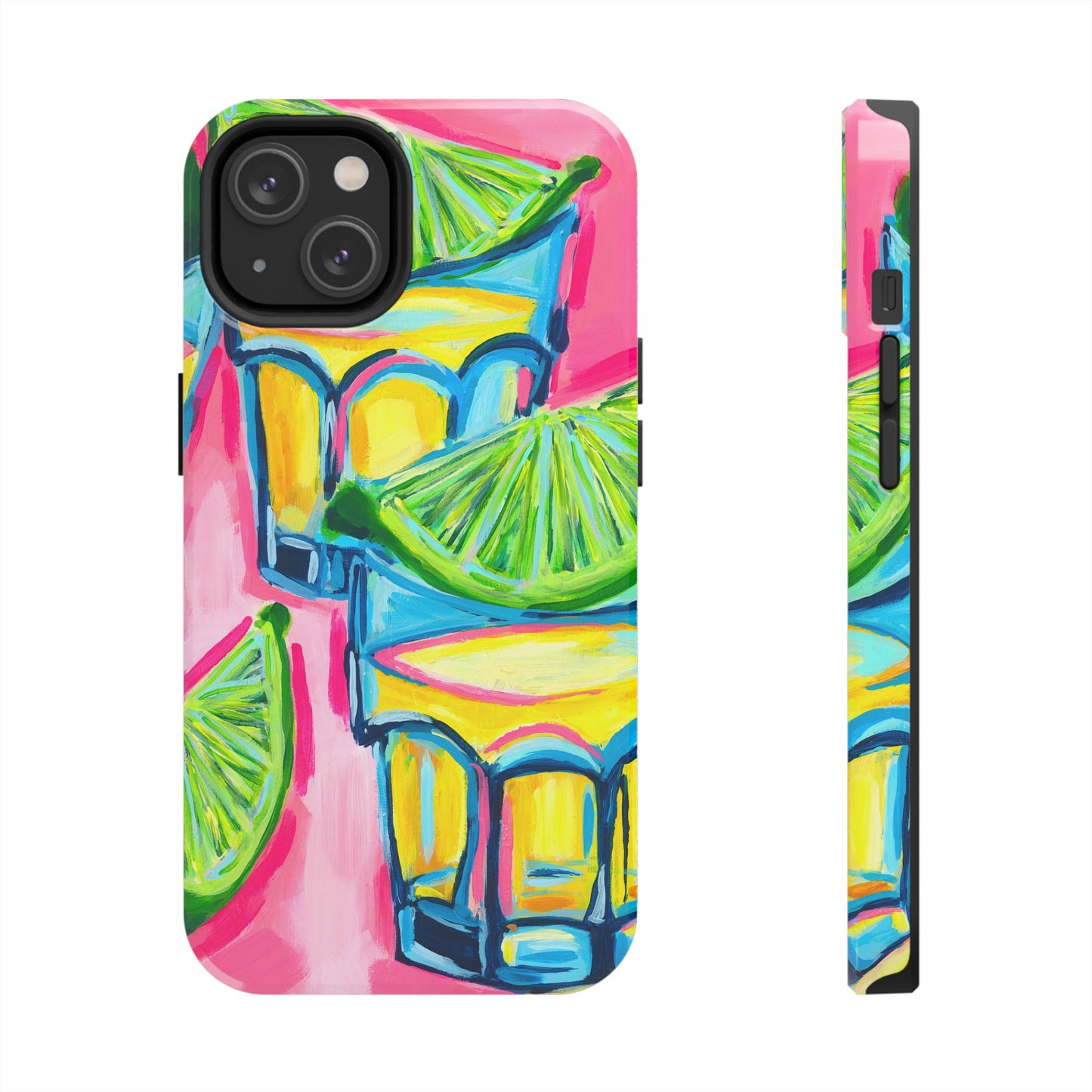 Pink Tequila Shot & Limes Acrylic Tough Phone Case | Various Models Available
