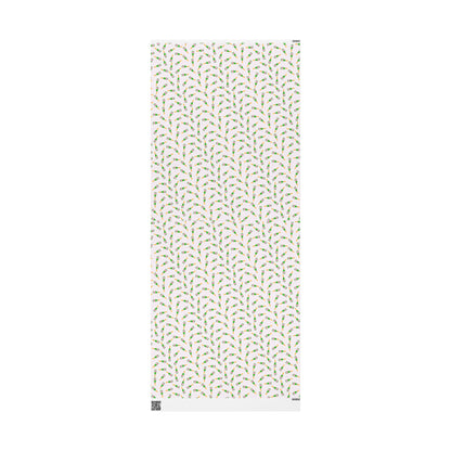 Gift Wrap | Blush Pink & Green Watercolor Champagne Bottles Tossed Pattern | Matte or Glossy | Birthday Bachelorette Preppy Gift Wrap 30" x 72" Matte