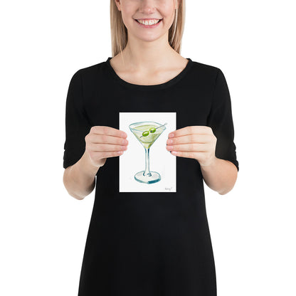 Print | Watercolor Martini Glass 5″×7″