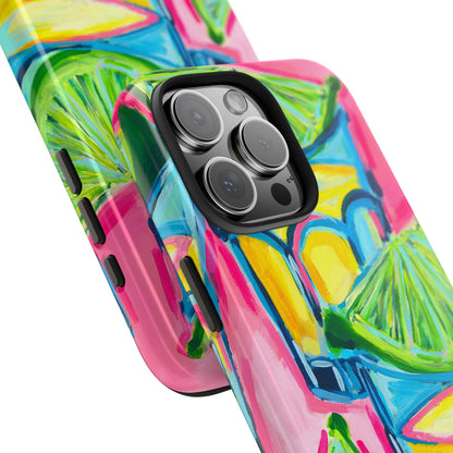 Pink Tequila Shot & Limes Acrylic Tough Phone Case | Various Models Available