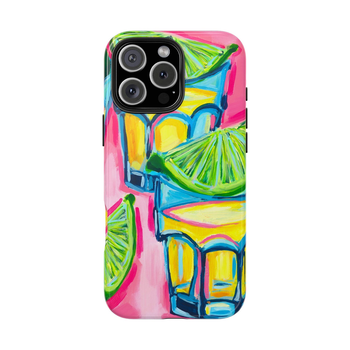 Pink Tequila Shot & Limes Acrylic Tough Phone Case | Various Models Available