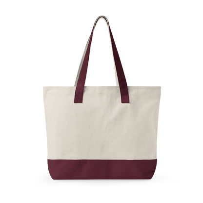 Hot Pink Howdy Watercolor Printed Zippered Canvas Tote 18" x 14" | Various Colors