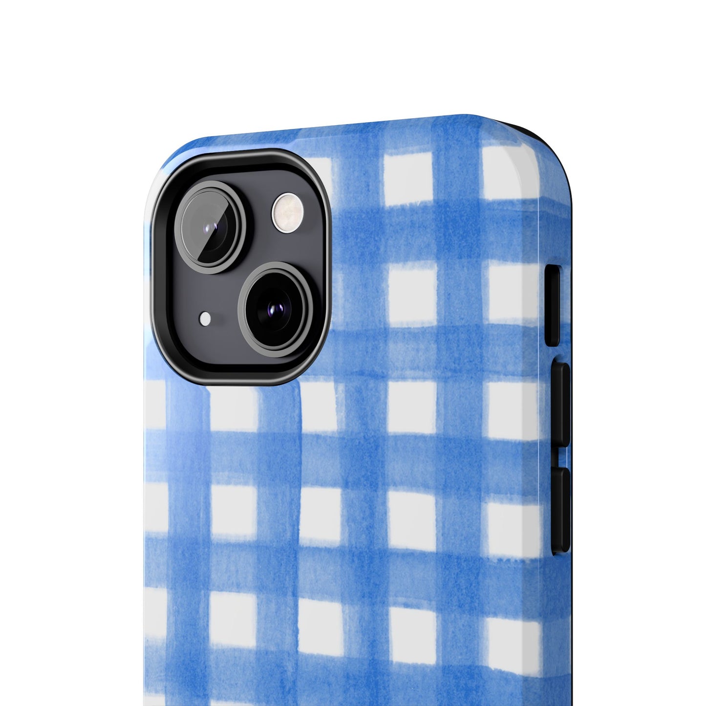 Blue Gingham Watercolor Preppy Tough Phone Case | Various models