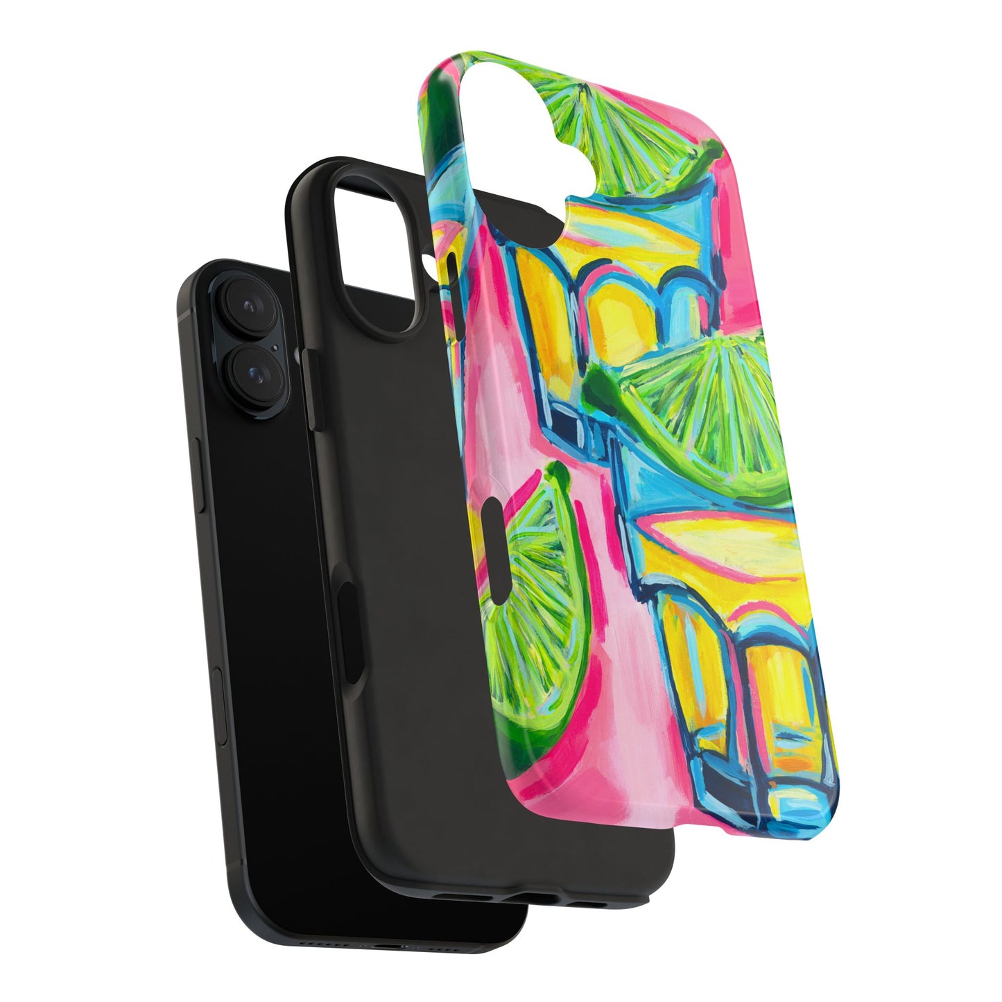 Pink Tequila Shot & Limes Acrylic Tough Phone Case | Various Models Available