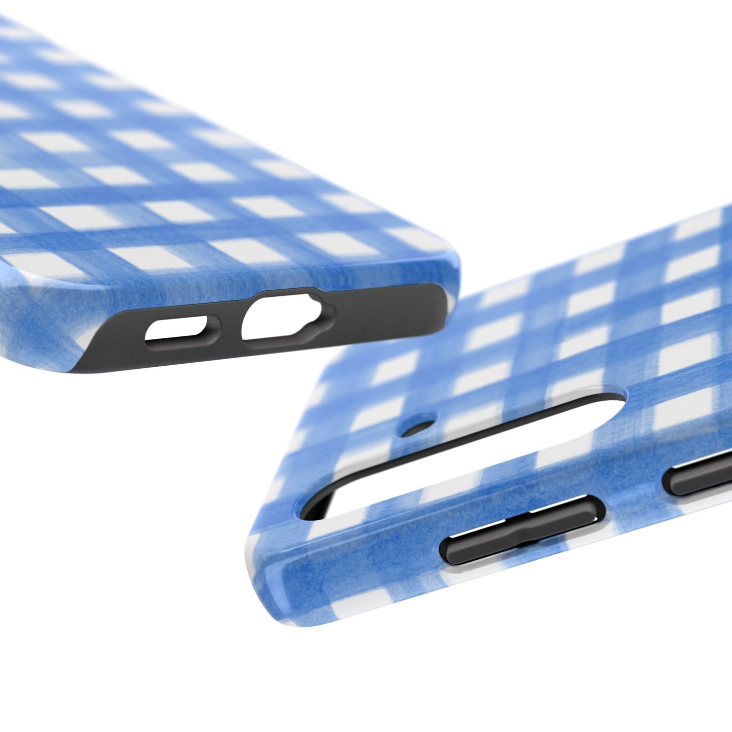 Blue Gingham Watercolor Preppy Tough Phone Case | Various models