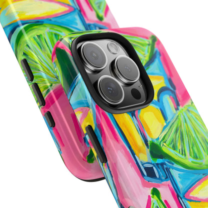 Pink Tequila Shot & Limes Acrylic Tough Phone Case | Various Models Available