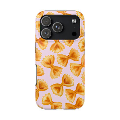 Copy of Copy of Copy of Tossed Farfalle Pasta Watercolor Illustrated Tough Phone Case | Various Models iPhone 18 Pro