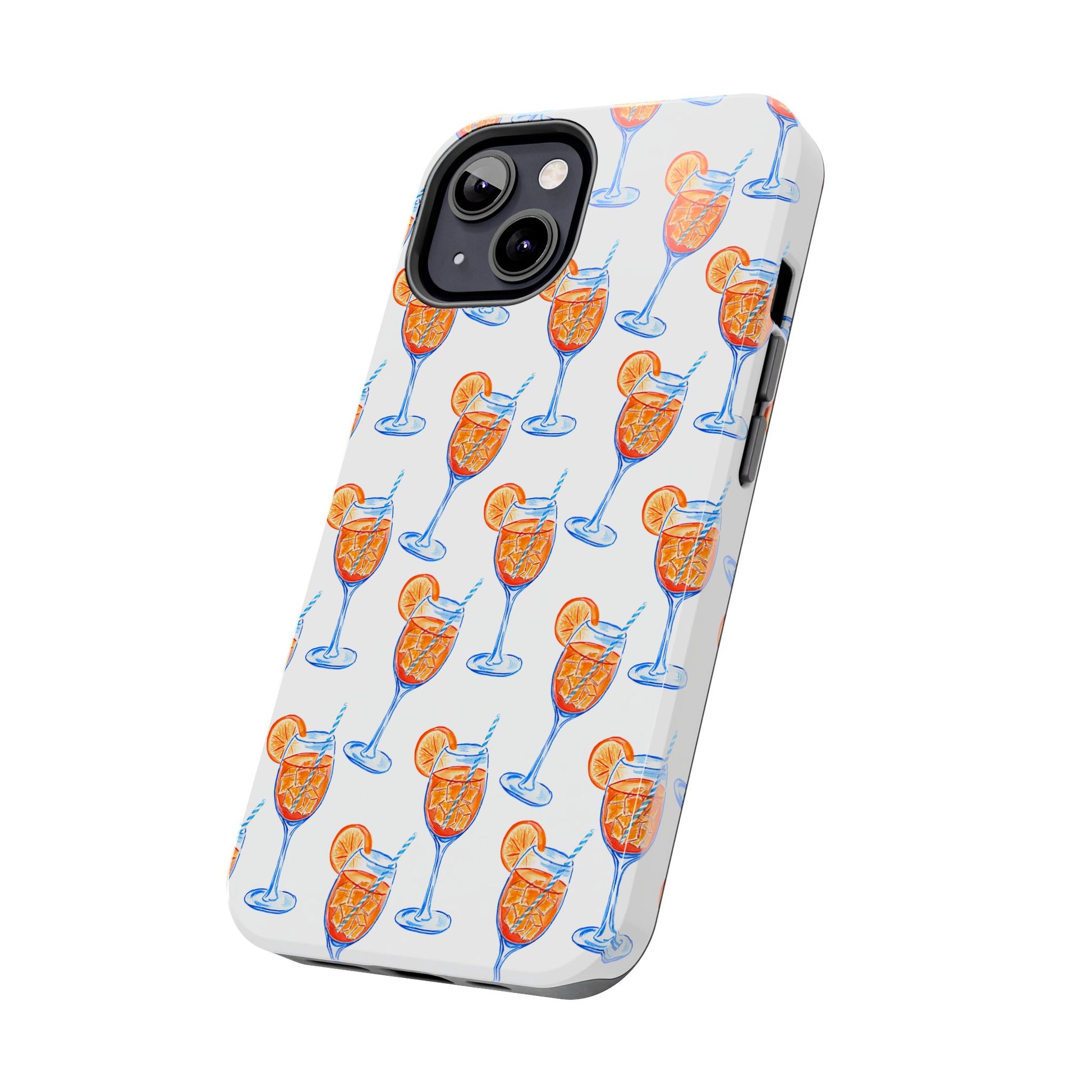 Aperol Spritz Watercolor Patterned Phone Case | Various Models